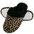thumbnail image 3 of Comfy Leopard Print Unisex Soft Memory Foam Slippers With No-Slip Rubber Sole And Arch Support For Indoor Or Outdoor Daily Use, 3 of 4