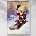 thumbnail image 2 of Here Comes Santa - Framed Gallery Wrapped Holiday Canvas - 17 x 25 - White Frame, 2 of 8