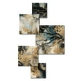 thumbnail image 3 of Designart "Marbled Dreamscape Blue and Beige II" Modern Geometric Metal Wall Art Prints Set, 3 of 5