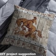 thumbnail image 4 of Cowboys Horse Fabric by the Yard for Western,Farmhouse Wooden Plank Patchwork Decorative Fabric,Horseshoe Texas Star Upholstery Fabric,Vintage Barn Door Board DIY Waterproof Fabric,10 Yards, 4 of 6