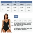 thumbnail image 4 of Guardurnaity L Traje de baño sexy con cuello en V acanalado para mujer Ropa de playa modesta y a la moda Trajes sin mangas con correas impermeables conjuntos de ropa negro L, 4 of 6