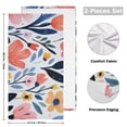 thumbnail image 2 of 2-Piece Polyester cotton Towel Set Absorbent Hand Painted Cute Flower Hand Towel Bath Towel Soft and Comfortable Machine Wash 28.3x14.4, 2 of 7