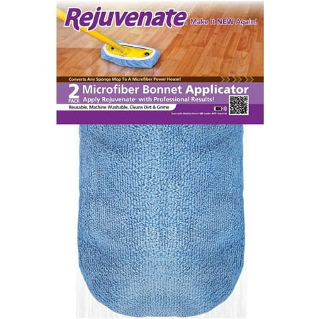 Rejuvenate Microfiber Bonnet Applicators Fits Standard 9 Sponge Mop Head - Washable and Reusable Microfiber Mop Bonnets Pack of 1Package may vary