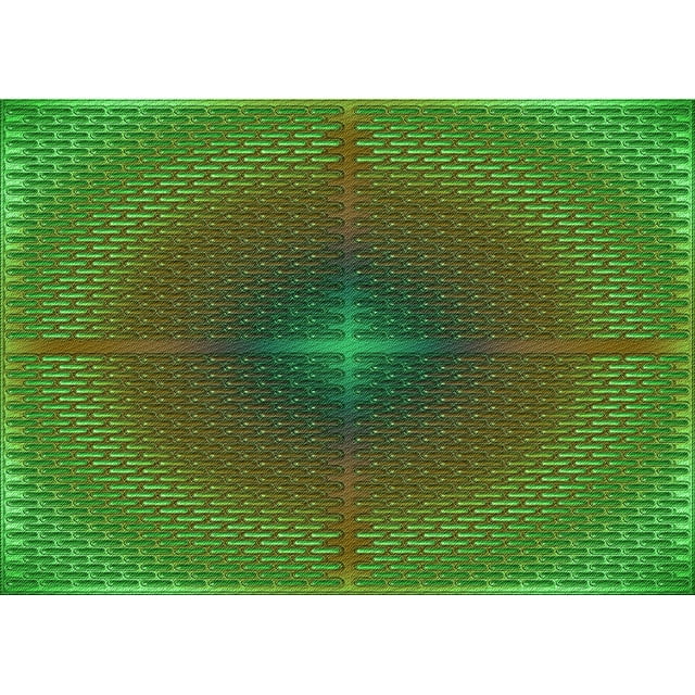 Ahgly Tapis Rectangulaire Lavable en Machine Intérieur Transitionnel Vert Armée, 3 Pieds x 5 Pieds