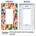 thumbnail image 3 of Yayeee Rocker Switch Wall Plate 1-Gang 4.6"x2.9" Home Decorative Outlet Cover, Pink Colorful Circles, 3 of 6
