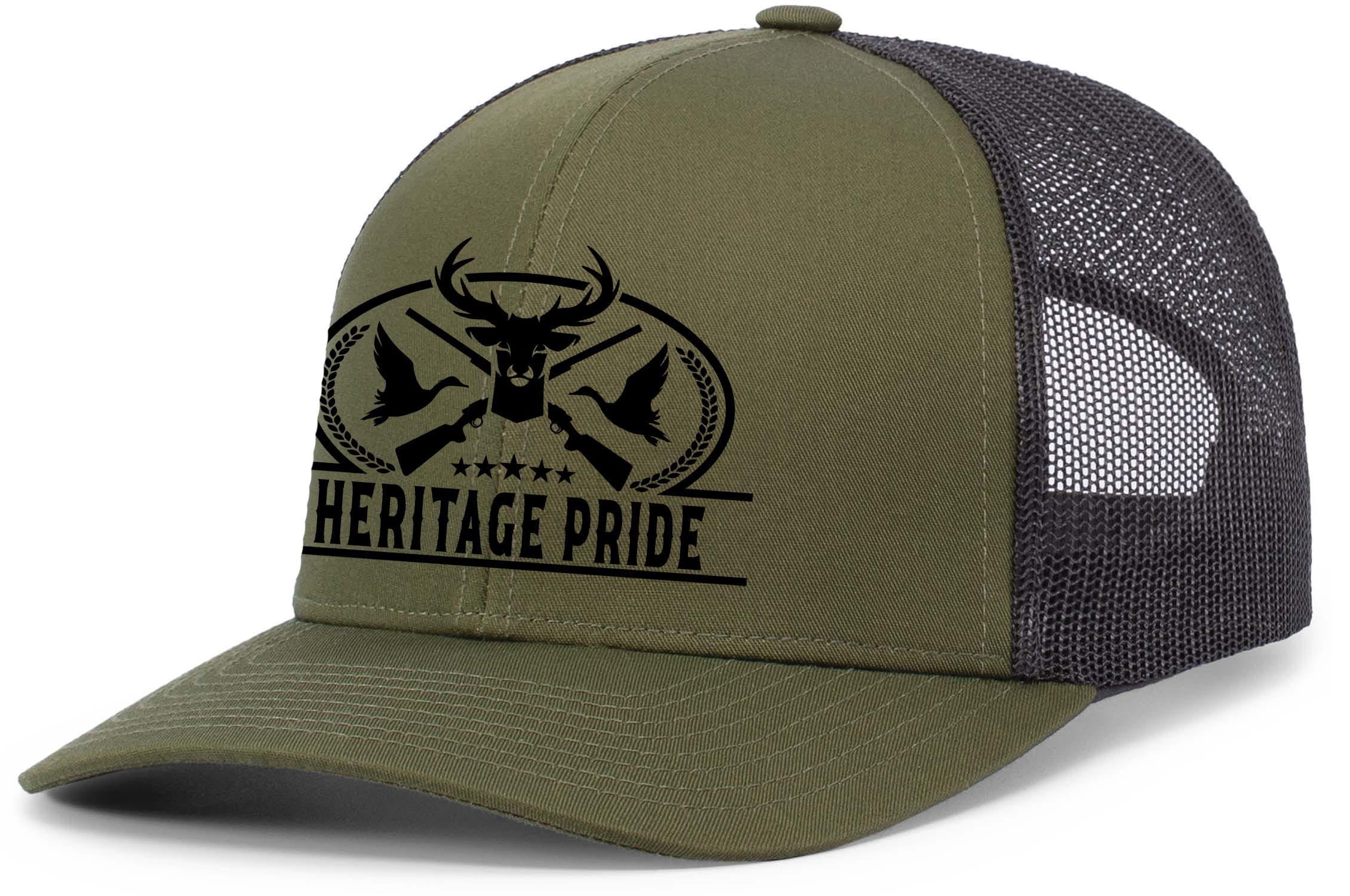 Heritage Pride Scenic Deer Leather Patch Trucker Hat - Adjustable Snapback Mesh Baseball Cap For Men - View #6