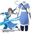 thumbnail image 2 of Último El Avatar Airbender Katara Cosplay Azul Disfraz Chica Halloween Trajes Nuevo, 2 of 4