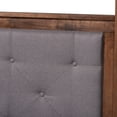 thumbnail image 5 of Baxton Studio Natasha Modern And Contemporary Grey Fabric Upholstered And Walnut Brown Finished Wood King Size Platform Canopy Bed, 5 of 9