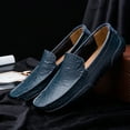 thumbnail image 4 of Men's Casual Fashion Leather Shoes Comfortable Lazy Loafers Outdoor Driving Work, 4 of 6