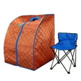 thumbnail image 1 of Durherm Infrared Therapy Indoor Sauna w/ Chair and Heated Footpad, Copper, 1 of 12