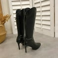 thumbnail image 6 of Wowcloth Women's Winter Knee-High Boots – Pointed Toe Solid Color with Back Zipper and Thin High Heel for Fashion Casual Outfits, 6 of 9