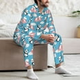 thumbnail image 5 of Mens Pajamas Set, Panda Flying in the Sky Button Down Long Sleeve Loungewear Sleepwear Pjs sets for Men, 5 of 5