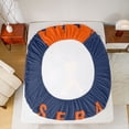 thumbnail image 5 of Homewish Navy Orange Baseball Queen Sheet Sets for Teens, Vintage American Sports Flat Sheet, Cartoon City Print Queen Fitted Sheet, Super Cozy Room Decor, 4 Pieces, 5 of 7