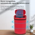thumbnail image 2 of 13 Gallon Trash Can Automatic Kitchen Garbage Can with Lid Touchless Sensor Waste Bin Slim No Touch Stainless Steel Trash Can for Home, Living Room, Bedroom, Office （Red）, 2 of 8
