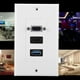 thumbnail image 3 of Ccdes Placa de Pared Multimedia Panel de enchufes, 3 Puertos VGA HDMI USB3.0 Conector de Montaje en Pared Adaptador de Panel Enchufe de Pared Aplicable para cableado de ingeniería, 3 of 8