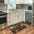 thumbnail image 4 of GZHJMY Halloween Bones and Floral Kitchen Mats, Anti Fatigue Standing Mat for Home Kitchens Halloween Decor, 20"x39"（16）, 4 of 7