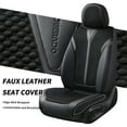 thumbnail image 7 of Coverado Luxury Car Seat Covers, 2 Seats Stylish Design Seat Protectors, Universal Fit for Most Cars, Black, 7 of 7