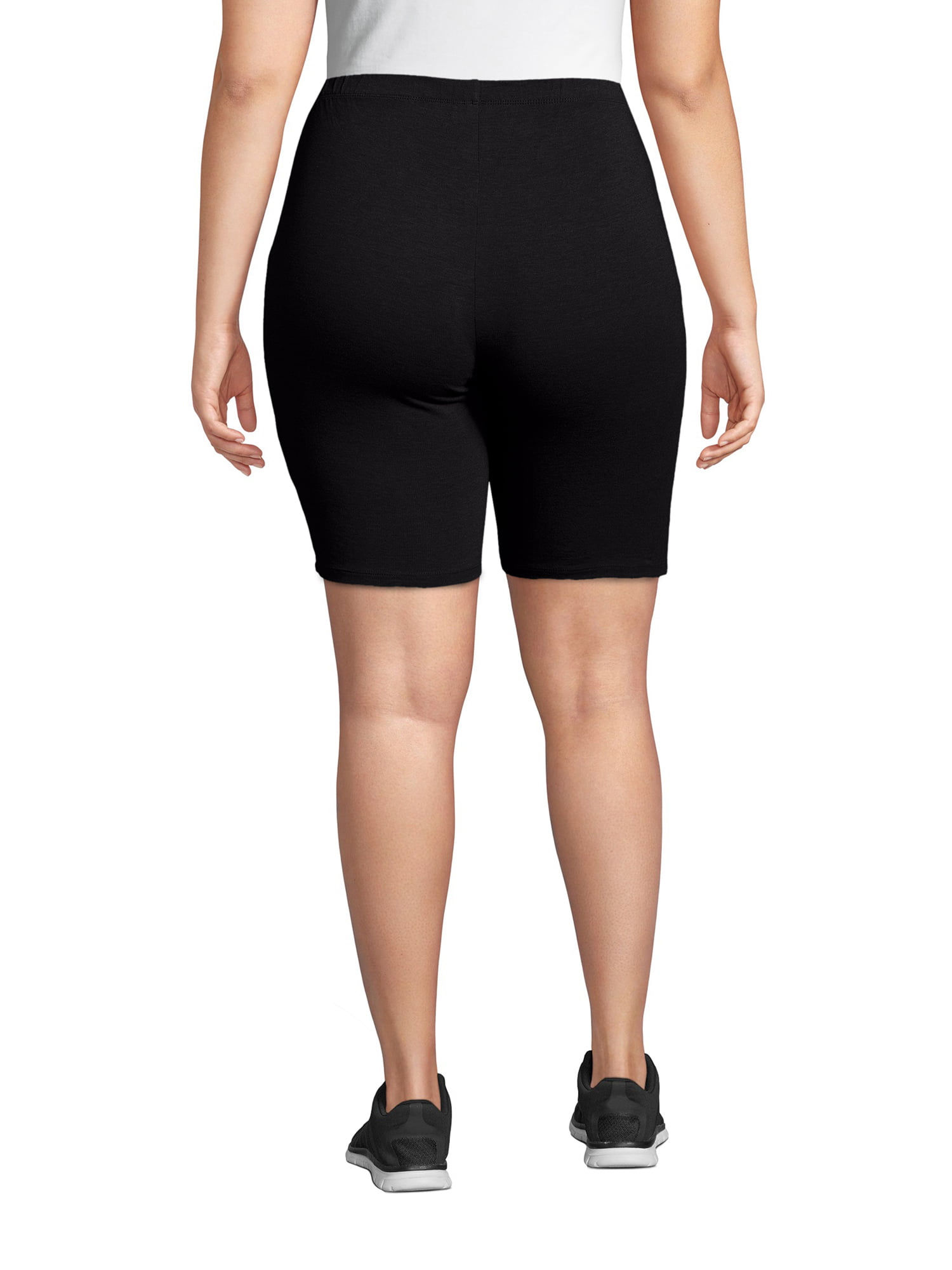 Women's Plus Size Stretch Jersey Bike Short - Walmart.com