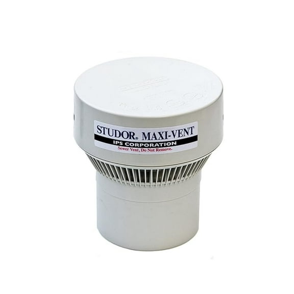Studor 20342 Maxi-Vent Air Admittance with Push-Fit Rubber Connector, White