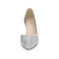 thumbnail image 6 of BLISSFUL STEP Glitter Pointed Toe Stiletto Heels Pumps for Women Silver 11, 6 of 7