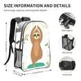 thumbnail image 4 of Sikiie Cute Sloth In Yoga Pose Tree Clear Backpack, Transparent Bookbag for School for Women Men, Capacity Clear Bag for College, Travel, 4 of 7