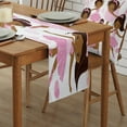 thumbnail image 2 of Table Runner Dresser Scarves 120 Inch Long, Pink Ballet Girl Linen Dining Table Runners Cute Princess Africa American Dancer Tabletop Scarf for Wedding Holiday Party Kitchen, 2 of 7
