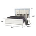 thumbnail image 2 of JERFIT Laguna White 5-Piece Queen Bedroom Set with LED Lights, Upholstered Bed, Dresser, Mirror, Nightstand, Chest, 2 of 10