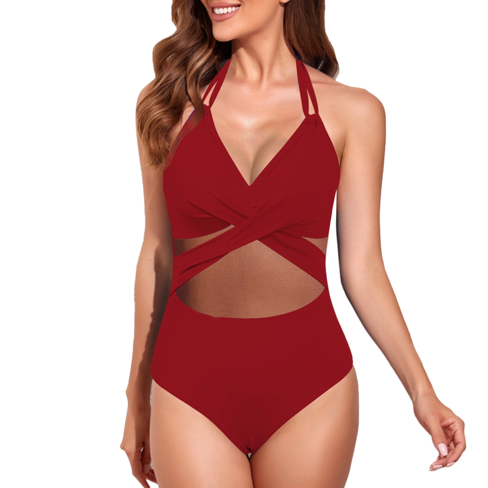 Aayomet Plus Size Swimsuits for Women Push-Up Pad Swimwear 4th of