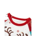 thumbnail image 4 of Christmas Pajamas for Family Cute Deer Print Long Sleeve Raglan Tops + Trousers Set Winter Sleepwear, 4 of 9