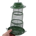 thumbnail image 3 of WRITWAA Mangeoire pour Oiseaux de Balcon en Fer Vert Suspendue Résistante aux Intempéries 1Pcs, 3 of 8