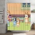 thumbnail image 5 of Masiiu Bluey Print Shower Curtain 72x72in Waterproof for Bathroom Decor Bathtub, Heavy Duty with 12 Hooks, 5 of 5