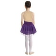 thumbnail image 2 of renvena Kid Girls Figure Ice Skating Dress Rhinestones Leotard Ballet Tutu Skirts Dancewear Size 6-16 A Purple 10, 2 of 7