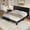 Black, variant on King Platform Bed Frame with Headboard, Wood Slat Support, Sturdy Pine Wood Construction, No Box Spring Needed, Modern Bed Frame for Bedroom,Black