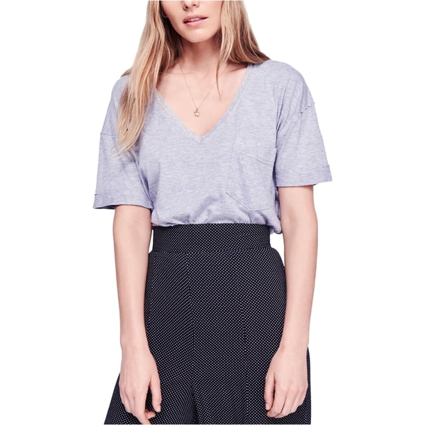 Free People - Camiseta básica Ronnie para mujer, gris, mediana Free People Camiseta básica
