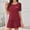 01 Red, variant on Weiqire Pajamas for Women, 2 Piece Soft Short Sleeve Top and Shorts Sleepwear Round Neck Pjs Lounge Set with Pockets