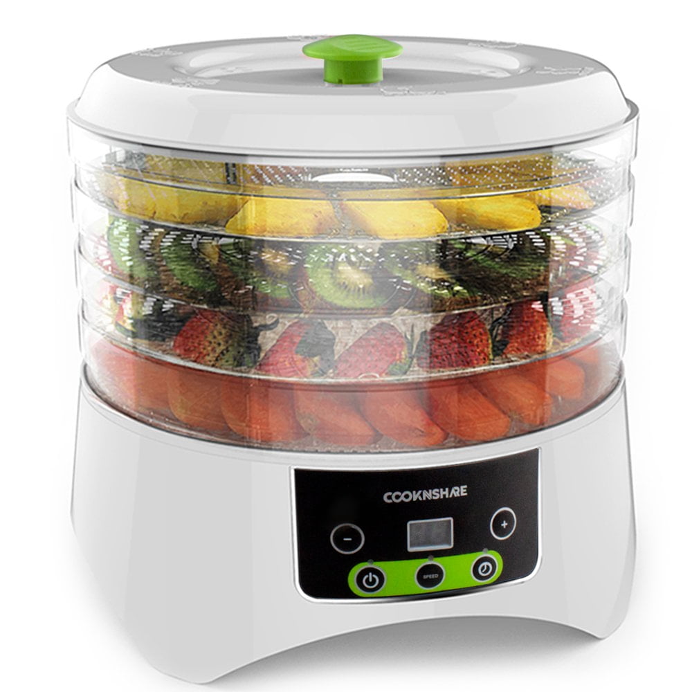 Cooks Club White Food Dehydrator with Adjustable Timer and Heat