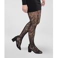 thumbnail image 4 of Joyspun Women's Floral Lace and Opaque Tights, 2-Pack, Sizes S-3XL, 4 of 6
