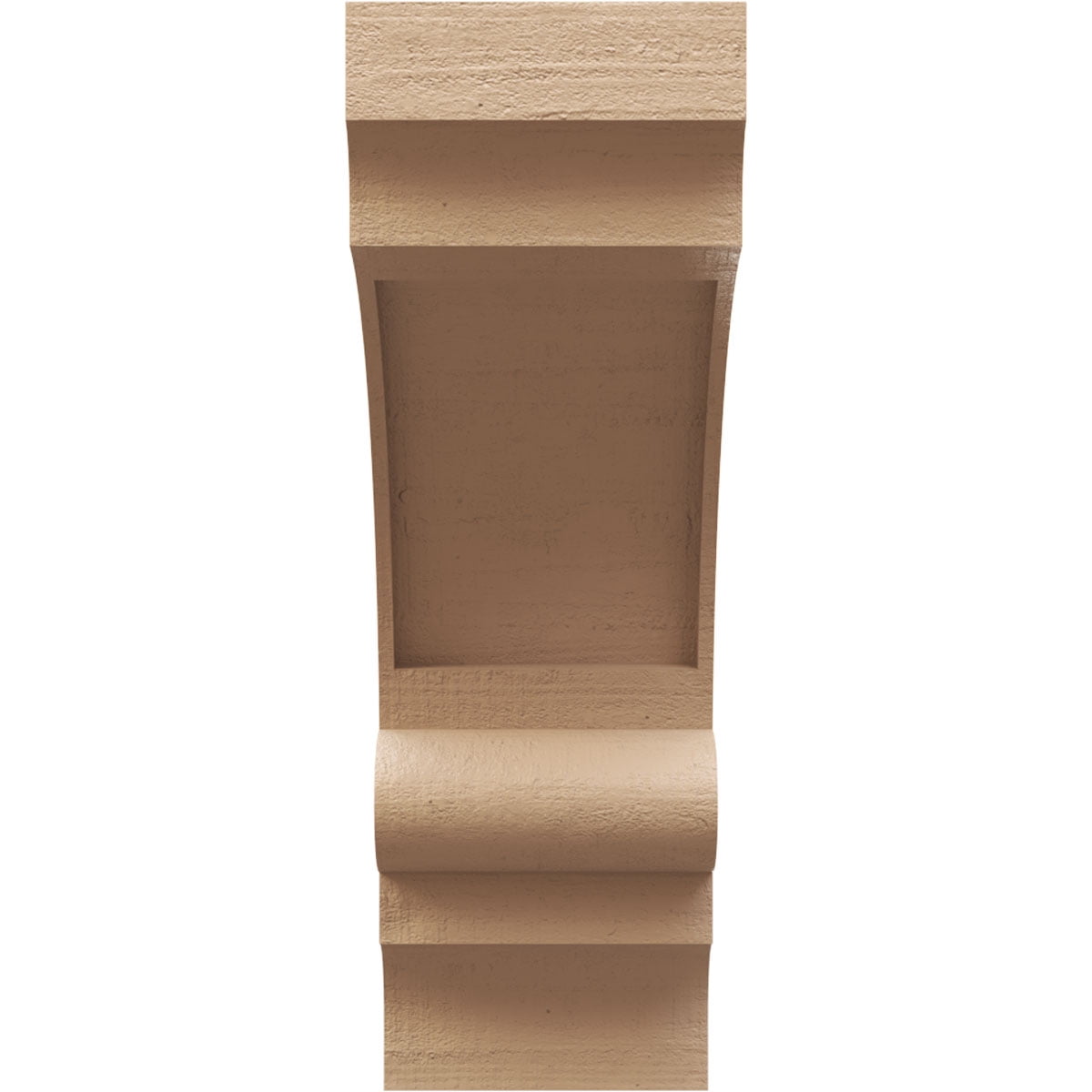 8"W x 16"D x 24"H Classic Diane Rough Cedar Woodgrain TimberThane Corbel, Primed Tan