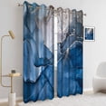 thumbnail image 4 of Navy Blue Marble Blackout Curtains for Bedroom,Abstract Marble Gold Line Curtains for Living Room,52x63 Inch,2 Panels, 4 of 7