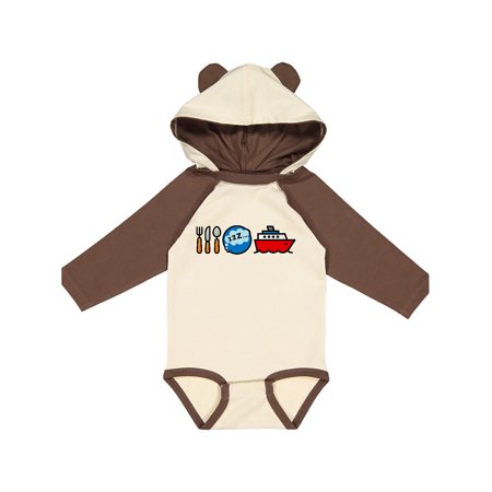 

Inktastic Cruising Eat Sleep Cruise Gift Baby Boy or Baby Girl Long Sleeve Bodysuit