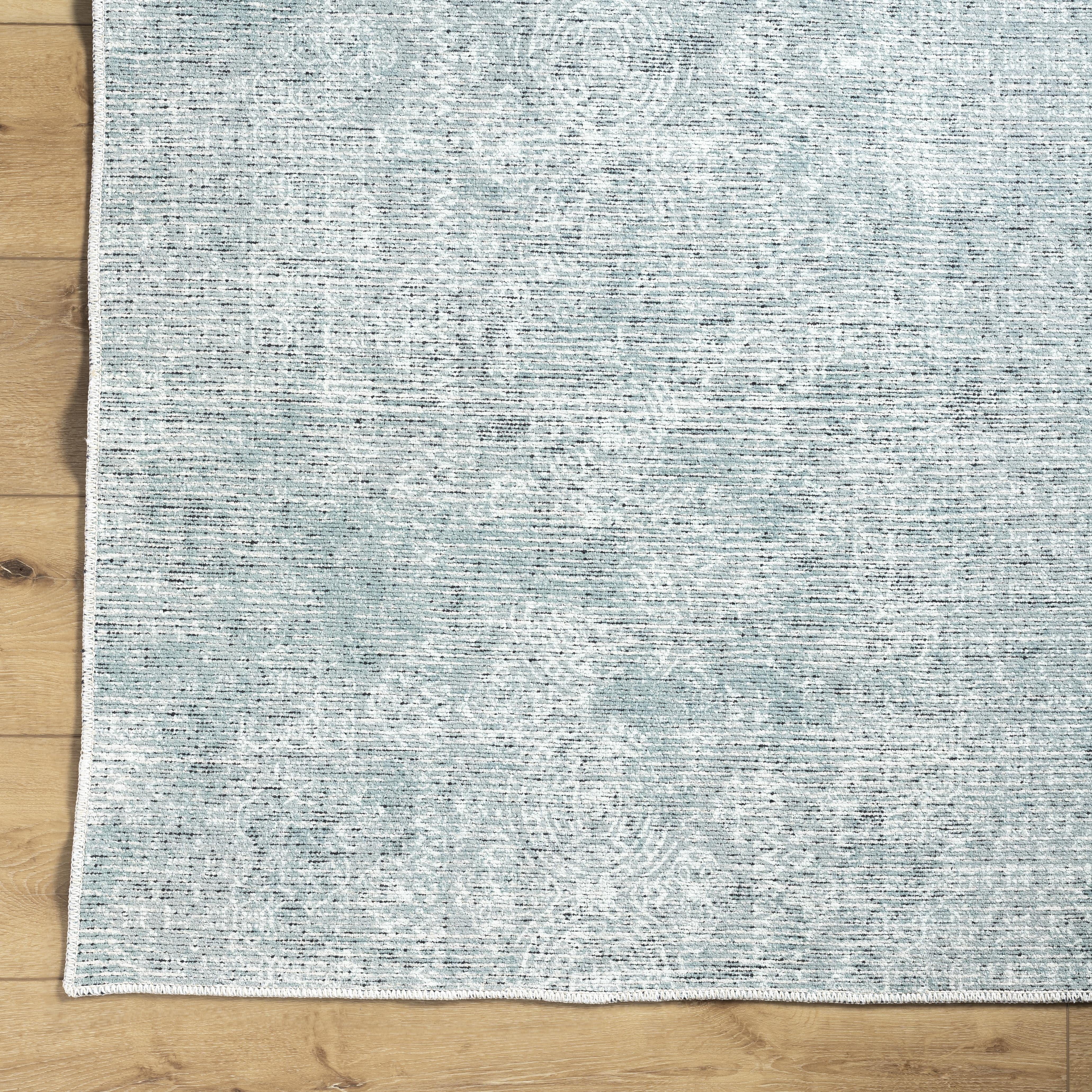 Better Homes & Gardens Boho Circles Washable Non-Skid Area Rug, Blue, 5 ft 3 in x 7 ft