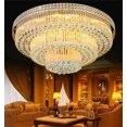 thumbnail image 2 of LUOLAX 31.5" Modern K9 Crystal Chandelier Flush Mount LED Ceiling Light Pendant Fixture, 2 of 12