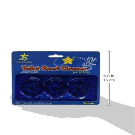 Foaming Toilet Bowl Cleaner - Toilet Bowl Cleaner Sanitizer 3 Blue Tablets (2 Packs) &