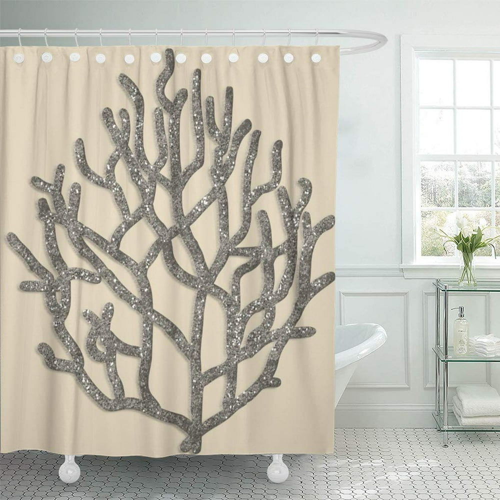 CYNLON Ocean Coral Reef Silver Gray Beach Nautical Coastal Home