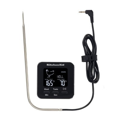 KitchenAid Programmable Wired Probe Thermometer with Temperature Range