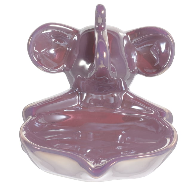 GOOHOCHY Jabonera de cerámica con forma de elefante, bonita jabonera de cerámica, jabonera para lavabo de inodoro.
