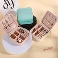 thumbnail image 2 of Mini Jewelry Storage Box Portable Home Travel Earrings Necklace Storage Case for Women Ring Organizer PU Leather Display Case, 2 of 4