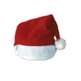 thumbnail image 3 of Party Central Pack of 12 Red and White Plush Santa Christmas Hat Costume Accessories - One Size, 3 of 4