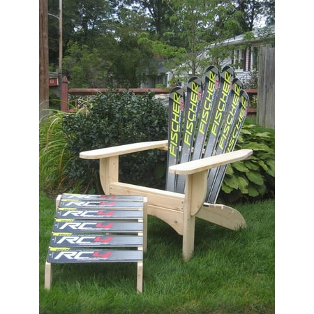 Atomic Kids Ski - Snow Ski Adirondack Chair & Ottoman (Atomic Tequila)