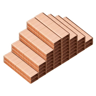 Uxcell Staples for Stapler, 8 Pack 26/6 Standard 1/4 Inch Length Staples for Office Supplies, Rose Gold